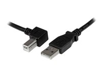 StarTech.com Câble USB 2.0 Type A vers USB Type B Coudé à Gauche Mâle / Mâle - Adaptateur pour imprimante 3 m Noir - Câble USB - USB type B (M) pour USB (M) - USB 2.0 - 3 m - connecteur à angle gauche - noir - pour P/N: ICUSB232D USBAB3ML