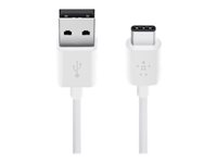 Belkin MIXIT 2.0 USB-A to USB-C Charge Cable - Câble USB - USB (M) pour USB-C (M) - USB 2.0 - 3 A - 1.22 m - blanc F2CU032BT04-WHT