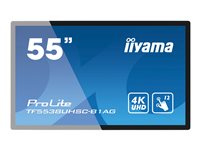 iiyama ProLite TF5538UHSC-B1AG - Classe 55" (55" visualisable) écran LED - signalétique numérique interactive - avec écran tactile (multi-touches) - 4K UHD (2160p) 3840 x 2160 - noir mat TF5538UHSC-B1AG