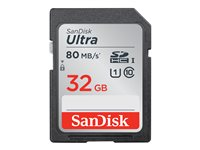 SanDisk Ultra - Carte mémoire flash - 32 Go - Class 10 - 533x - SDHC UHS-I SDSDUNC-032G-GN6IN