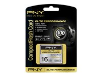 PNY Elite Performance - Carte mémoire flash - 16 Go - CompactFlash CF16GELIPER-EF
