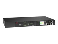 APC - Commutateur de transfert automatique (rack-montable) - CA 230 V - 3840 VA - monophasé - USB, Ethernet 10/100/1000 - connecteurs de sortie : 1 - 1U - noir AP4422A