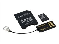 Kingston Multi-Kit / Mobility Kit - Carte mémoire flash (adaptateur microSDHC - SD inclus(e)) - 16 Go - Class 4 - microSDHC - avec USB Reader MBLY4G2/16GB
