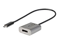 StarTech.com Adaptateur USB C vers DisplayPort - Dongle USB-C 8K/4K 60Hz vers DP 1.4 - Convertisseur Graphique USB Type-C vers Écran DP - Compatible Thunderbolt 3 - Câble Intégré 30cm (CDP2DPEC) - Adaptateur vidéo - 24 pin USB-C (M) pour DisplayPort (F) - Thunderbolt 3 / DisplayPort 1.4 - support pour 8K60Hz, support pour 4K60Hz - gris CDP2DPEC