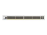 Cisco Catalyst 1200-48P-4G - Commutateur - C3 - intelligent - 48 x 10/100/1000 (PoE+) + 4 x Gigabit SFP - Montable sur rack - PoE+ (375 W) C1200-48P-4G