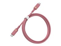 OtterBox Standard - Câble USB - 24 pin USB-C (M) pour 24 pin USB-C (M) - USB 2.0 - 3 A - 1 m - Prise en charge de Power Delivery - rose scintillant 78-52676