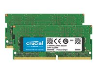Crucial - DDR4 - kit - 32 Go: 2 x 16 Go - SO DIMM 260 broches - 3200 MHz / PC4-25600 - CL22 - 1.2 V - mémoire sans tampon - non ECC CT2K16G4SFD832A