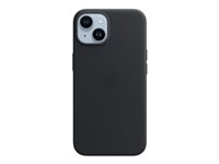 Apple - Coque de protection pour téléphone portable - compatibilité avec MagSafe - cuir - noir minuit - pour iPhone 14 MPP43ZM/A