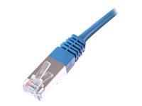 Uniformatic - Cordon de raccordement - RJ-45 (M) pour RJ-45 (M) - 15 m - SFTP - CAT 6a - moulé, bloqué - bleu 23975