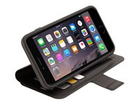 Griffin Identity Wallet - Protection à rabat pour téléphone portable - caoutchouc - noir - pour Apple iPhone 6 Plus, 6s Plus GB41799