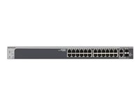 NETGEAR Smart S3300-28X - Commutateur - intelligent - 24 x 10/100/1000 + 2 x 10Gb Ethernet + 2 x Ethernet 10 Go SFP+ - Montable sur rack - AC 100/230 V GS728TX-100NES