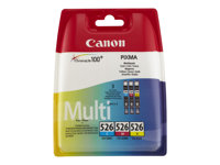 Canon CLI-526 Multipack - Pack de 3 - jaune, cyan, magenta - original - réservoir d'encre - pour PIXMA iP4950, iX6550, MG5350, MG6150, MG6250, MG8150, MG8250, MX715, MX885, MX892, MX895 4541B009