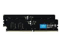 Crucial - DDR5 - kit - 16 Go: 2 x 8 Go - DIMM 288 broches - 4800 MHz / PC5-38400 - CL40 - 1.1 V - mémoire sans tampon - non ECC CT2K8G48C40U5