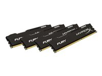 HyperX FURY - DDR4 - 32 Go: 4 x 8 Go - DIMM 288 broches - 2666 MHz / PC4-21300 - CL16 - 1.2 V - mémoire sans tampon - non ECC - noir HX426C16FB2K4/32