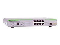 Allied Telesis CentreCOM AT-GS908M - Commutateur - Géré - 8 x 10/100/1000 + 1 x SFP - Ordinateur de bureau, Montable sur rack AT-GS908M-50