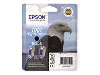 Epson T007 Twin Pack - Pack de 2 - 16 ml - noir - originale - blister - cartouche d'encre - pour Stylus Photo 1270, 1280, 1290, 780, 785, 790, 825, 870, 875, 890, 895, 900, 915 C13T00740210