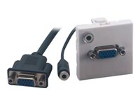 MCL Samar - Câble VGA / audio - HD-15 (VGA), mini jack stéréo (F) - 23 cm BM802/45VJ