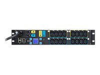Eaton ePDU G3 Switched - Unité de distribution secteur (rack-montable) - CA 230 V - monophasé - Ethernet 10/100, RS-232 - entrée : IEC 60309 32A - connecteurs de sortie : 16 (IEC 60320 C13) - 2U - 3 m ESWH84