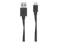 Belkin MIXIT - Câble USB - Micro-USB de type B (M) pour USB (M) - USB 2.0 - 1.83 m - plat - noir F2CU046BT06-BLK