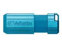 Verbatim PinStripe USB Drive - Clé USB - 16 Go - USB 2.0 - bleu des Caraïbes 49068