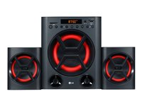 LG XBOOM LK72B - Système audio - 40 Watt (Totale) - noir/rouge LK72B.EWEULLK