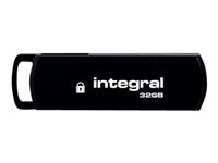 Integral Secure 360 - Clé USB - 32 Go - USB 2.0 - Noir élégant INFD32GB360SECV2