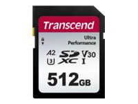 Transcend 340S - Carte mémoire flash - 256 Go - A2 / Video Class V30 / UHS-I U3 - SDXC UHS-I TS256GSDC340S