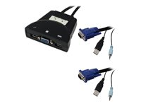 MCL Samar CAS-262MU - Commutateur écran-clavier-souris/audio/USB - 2 x KVM / audio / USB - 1 utilisateur local - de bureau CAS-262MU