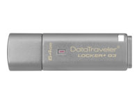 Kingston DataTraveler Locker+ G3 - Clé USB - chiffré - 64 Go - USB 3.0 DTLPG3/64GB