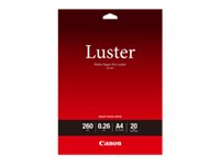 Canon Photo Paper Pro Luster LU-101 - Lustre - 260 micromètres - A4 (210 x 297 mm) - 260 g/m² - 20 feuille(s) papier photo - pour PIXMA PRO-1, PRO-10, PRO-100, TS7450i 6211B006