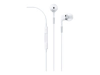 Apple In-Ear Headphones with Remote and Mic - Écouteurs avec micro - intra-auriculaire - pour 12.9-inch iPad Pro; 9.7-inch iPad Pro; iPad (3rd generation); iPad 1; 2; iPad Air; iPad Air 2; iPad mini; iPad mini 2; 3; 4; iPad with Retina display; iPhone 3G, 3GS, 4, 4S, 5, 5c, 5s, 6, 6 Plus, 6s, 6s Plus, SE; iPod (4G, 5G); iPod classic; iPod mini; iPod nano; iPod shuffle; iPod touch ME186ZM/B