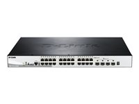 D-Link SmartPro DGS-1510-28XMP - Commutateur - C3 - Géré - 24 x 10/100/1000 (PoE+) + 4 x 10 Gigabit SFP+ - de bureau, Montable sur rack - PoE+ (370 W) DGS-1510-28XMP