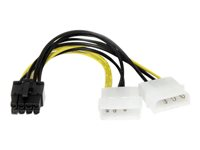 StarTech.com Câble adaptateur d'alimentation LP4 vers carte vidéo Express PCI 8 broches de 15 cm - Adaptateur secteur - alimentation interne 4 plots (M) pour Alimentation PCIe de 8 broches (M) - 15.3 cm LP4PCIEX8ADP