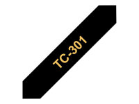 Brother TC301 - Or sur noir - (1 rouleau(x) ruban laminé TC301