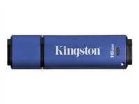 Kingston DataTraveler Vault - Privacy Managed - Clé USB - chiffré - 16 Go - USB 2.0 DTVPM/16GB