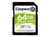 Kingston Canvas Select - Carte mémoire flash - 64 Go - UHS-I U1 / Class10 - SDXC UHS-I SDS/64GB