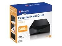 Verbatim SmartDisk - Disque dur - 500 Go - externe (de bureau) - 3.5" - USB 2.0 - 7200 tours/min - Noir acier 47510
