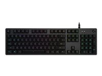 Logitech Gaming G512 - Clavier - backlit - USB - QWERTY - Hollandais - commutateur : GX Brown Tactile - carbone 920-009348