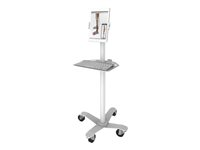 Compulocks Rolling VESA Medical Floor Stand With Universal Tablet Holder White - Pied - pour tablette - blanc - Taille d'écran : 7"-13" - posé sur le sol MCRSTDWUCLGVWMW