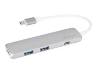 Verbatim USB-C Hub with HDMI - Concentrateur (hub) - 2 x SuperSpeed USB 3.0 + 1 x HDMI - de bureau 49540