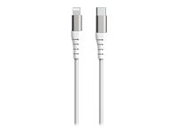 Force Power - Câble Lightning - 24 pin USB-C mâle pour Lightning mâle - 1.2 m - blanc - pour Apple iPad/iPhone/iPod (Lightning) FPLICMFI1M2W