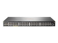 HPE Aruba 2540 48G PoE+ 4SFP+ - Commutateur - Géré - 48 x 10/100/1000 (PoE+) + 4 x 10 Gigabit Ethernet / 1 Gigabit Ethernet SFP+ - de bureau, Montable sur rack, fixation murale - PoE+ (370 W) JL357A