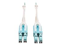 Tripp Lite 5M 10Gb 50/125 OM3 Fiber Cable Push/Pull Tabs LC/LC 5 Meters - Cordon de raccordement - LC multi-mode (M) pour LC multi-mode (M) - 5 m - fibre optique - duplex - 50 / 125 microns - OM3 - sans halogène - turquoise N820-05M-T
