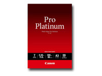 Canon Photo Paper Pro Platinum - A3 (297 x 420 mm) - 300 g/m² - 20 feuille(s) papier photo - pour PIXMA Pro9000, Pro9500 2768B017