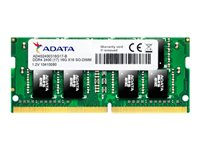 ADATA Premier Series - DDR4 - 8 Go - SO DIMM 260 broches - 2400 MHz / PC4-19200 - CL17 - 1.2 V - mémoire sans tampon - non ECC AD4S240038G17-R