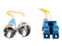 C2G LC-ST 9/125 OS1 Duplex Singlemode PVC Fiber Optic Cable (LSZH) - Cordon de raccordement - mode unique ST (M) pour mode unique LC (M) - 20 m - fibre optique - duplex - 9 / 125 micromètres - OS1 - sans halogène - jaune 85602