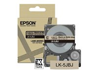 Epson LabelWorks LK-5JBJ - Noir sur beige mat - rouleau (1,8 cm x 8 m) 1 cassette(s) boîte de suspension - cartouche de bande - pour LabelWorks LW-C410, LW-C610 C53S672091
