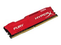 HyperX FURY - DDR4 - 8 Go - DIMM 288 broches - 3200 MHz / PC4-25600 - CL18 - 1.2 V - mémoire sans tampon - non ECC - rouge HX432C18FR2/8