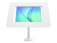 Compulocks Rokku Flex Arm iPad Mini / Galaxy Tab A 8" / S2 8" Counter Top Kiosk White - Boîtier - Anti-vol - pour tablette - verrouillable - aluminium de haute qualité - blanc - Interface de montage : 100 x 100 mm - montable en surface 159W250MROKW
