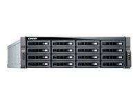 QNAP TDS-16489U-SA1 - Serveur NAS - 20 Baies - rack-montable - SATA 6Gb/s / SAS 12Gb/s - RAID 0, 1, 5, 6, 10, JBOD, disque de réserve 5, 6 disques de secours, disque de réserve 10 - RAM 64 Go - Gigabit Ethernet / 10 Gigabit Ethernet - iSCSI - 3U TDS-16489U-SA1
